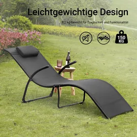 SoBuy Sonnenliege klappbar Gartenliege (173 cm)