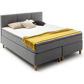 SUN GARDEN Boxspringbett 180 x 200 cm Braun/Grau