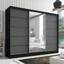 a&j möbelland gmbh Schiebetürenschrank Aurelia 2 200 x 0 x 0 cm Schwarz