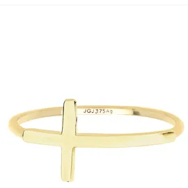 Elli Ring Kreuz Trend Geo Minimal in Gold | Gr.: 58