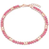 s.Oliver Anklet - Elegante Fußkette aus poliertem Edelstahl - roségold - Ankerkette verstellbar bis 27 cm - wasserfest & hautfreundlich