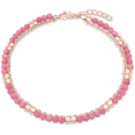 s.Oliver Anklet - Elegante Fußkette aus poliertem Edelstahl - roségold - Ankerkette verstellbar bis 27 cm - wasserfest & hautfreundlich