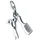 GIORGIO MARTELLO MILANO Charm Anhänger Kamm und Schere Silber 925