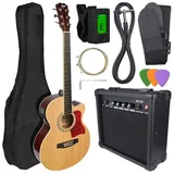 V-TONE EAG SET NT elektroakustische Gitarre + Gitarrenverstärker-Set NATURAL