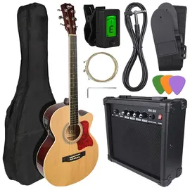 V-TONE EAG SET NT elektroakustische Gitarre + Gitarrenverstärker-Set NATURAL