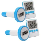 casativo-outdoor Digitales Funk-Poolthermometer Blau/Weiß 433 MHz