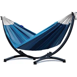 Potenza Hängematte Blau, Metall, 98x110x250 cm, Gartenmöbel, Hängematten