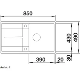 Blanco Metra 5 S-F anthrazit + Excenterbetätigung