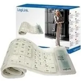Logilink Flexible wasserfeste Keyboard DE weiß (ID0018)