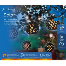 Lumineo Lichterkette Kunststoff 175 cm inkl. LED-Lampe schwarz