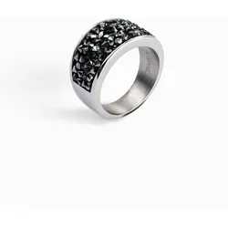 bonprix Edelstahlring veredelt mit Glaskristallen, silber, 22