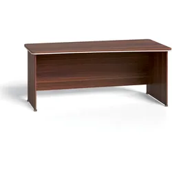Eckschreibtisch ARRISTO LUX, Bogen rechts, 1800 mm, Nussbaum