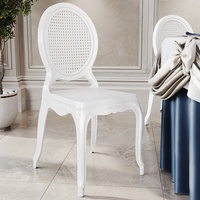12er-Set Hochzeitsstuhl | Kunststoff | Weiß | Stapelbar | Chiavari Stuhl, Chiavarina Stuhl, Tiffany Stühle