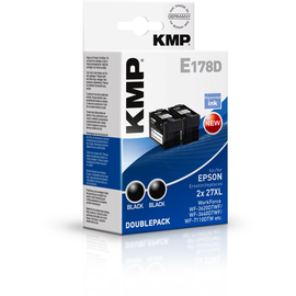 KMP E178 kompatibel zu Epson 27XL (T2711) 2er-Pack schwarz