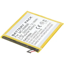 AccuCell Akku passend für AMA Kindle Fire 7 9th gen., Li-Polymer, 3,8V, 3200mAh, 12,2Wh