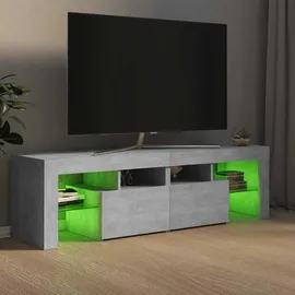 vidaXL TV-Schrank mit LED-Beleuchtung 140x36,5x40 cm Grau Holz