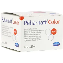 Peha-haft Color Fixierbinde 6 cmx20 m ro 1 St