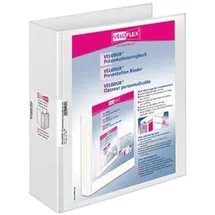 Veloflex Präsentationsringbuch »VELODUR® 70mm din A4 2 Ringe D-Mechanik Pappe weiß