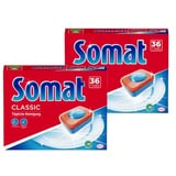 Somat Classic Spülmaschinen Tabs, 72 (2 x36) Tabs, M Pack, Geschirrspül Tabs für die tägliche Reinigung von Besteck und Geschirr, mit Extra-Kraft und Schutz vor Glaskorrosion