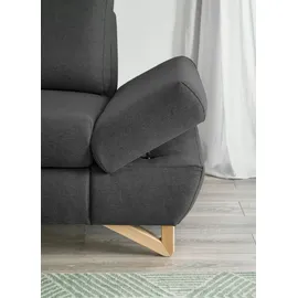 furn.design Ecksofa Skalm in grau Velours Wohnzimmer Sofa 284 cm | grau