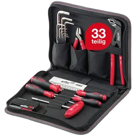 Wiha Werkzeug Set Mechaniker gemischt 31-tlg. in Werkzeugmappe I I kompakte Grundausstattung inkl. Tasche I robust und platzsparend (36388)