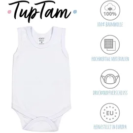 TupTam Baby Jungen Achselbody 5er Pack Baumwolle Unifarben Bequem OEKO-TEX, Farbe: Farbenmix 4, Kinder Größe: 86 - 86