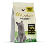 Applaws getreidefreies Katzentrockenfutter mit Huhn für ausgewachsene Katzen Senior, natürlich und vollwertig (2kg Packung)