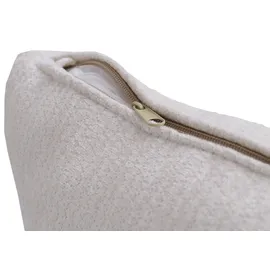 Mendler Relaxsessel HWC-P92 Chenille 82 x 96 x 82 cm creme-weiß drehbar mit Kippfunktion
