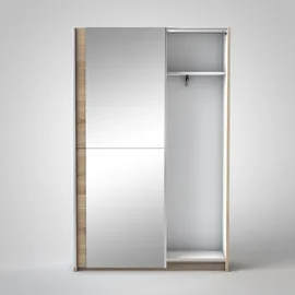 Pol-Power Schwebetürenschrank Fast 125 x 195 x 38 cm Eiche