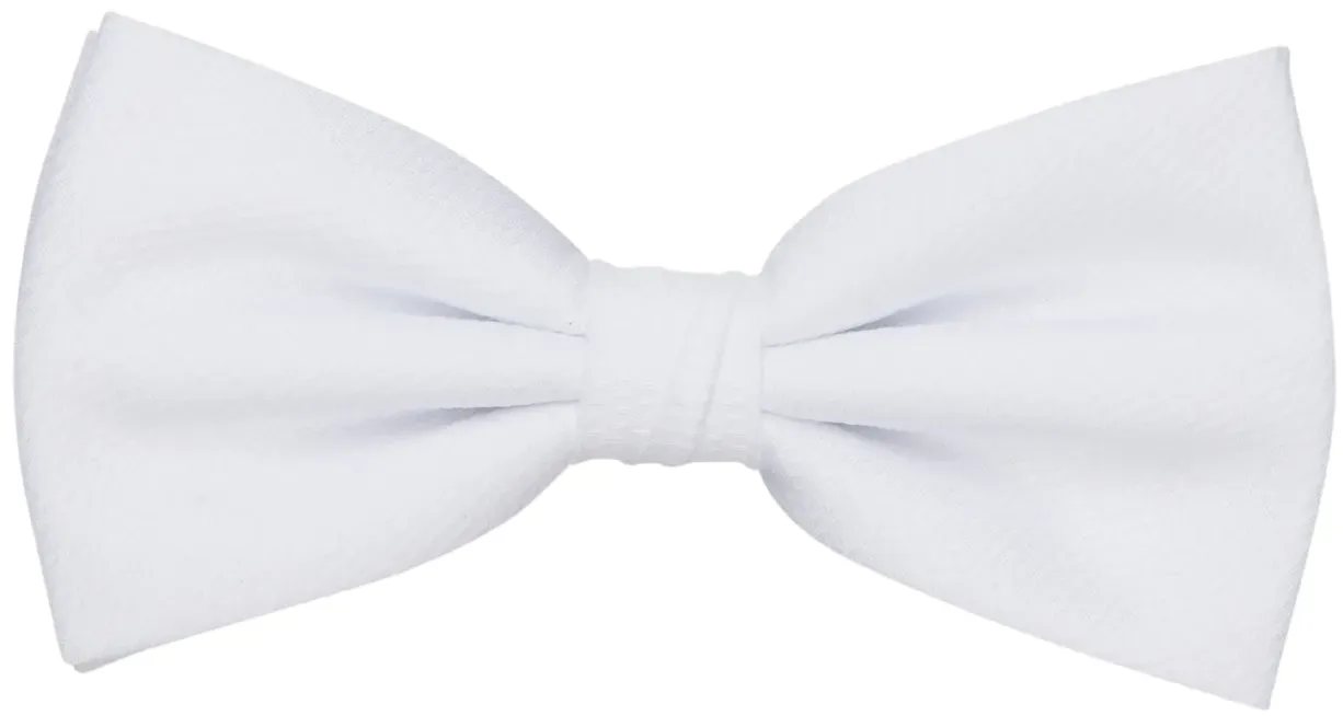 Fliege SEIDENSTICKER "Schwarze Rose", Herren, weiß, Baumwolle, unifarben, Fliegen, Fliege Uni