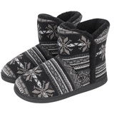 Strickpantoffeln Herren Junge Hausschuhe Winter Gestrickte Strickpantoffeln Rutschfest Verdickt Hüttenschuhe Retro Filzpantoffel Homeboots Baumwolle Hüttenstiefel Warm Weich Hausstiefel Outdoor Indoor - 48 EU
