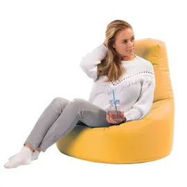 sunnypillow Gaming Sitzsack XXL mit Styropor Füllung Outdoor & Indoor für Kinder & Erwachsene Sitzsäcke Sitzkissen Bodenkissen viele Farben zur Auswahl Gelb