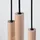 Sollux Lighting Pastelo 5-flg. 25 cm rund Holz beige