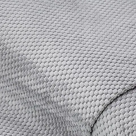 Möbelstoff Waffelvelours, hellgrau