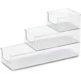 Zeller Utensilien-Organizer-Set Kunststoff 3-teilig Transparent