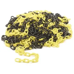 Perel Absperrkette zum Markieren, Absichern oder Sperren von Gefahrenzonen, Baustellen und Wegen, innen und außen, Kunststoff, Rot/Weiß, 25 m, 6 mm.