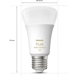 Philips LED-Birne 11W E27 1100 lm warm- bis kühlweiß 2 St.