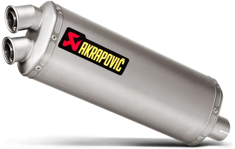 Akrapovic Slip-On Line Rear Titanium Demper, zilver