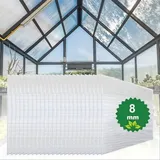 5x Polycarbonat Hohlkammerplatten 8mm Transparent UV Doppelstegplatten 3,66m2