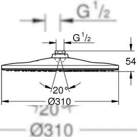 Grohe Rainshower 310 Mono chrom, ohne Duchflussbegrenzer