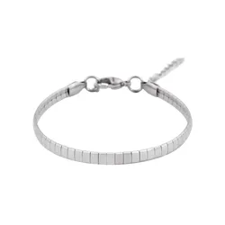 Armband LADY, silber (silberfarben, silberfarben), Armbänder, Damen, Edelstahl-Metall, Edelstahl, Metall, Armkette