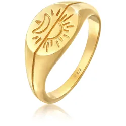 Elli Fingerring »Ring Elli Sonne Mond 925 Silber« Elli Gold 52