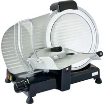 BIKITCHEN As3000 Allesschneider Gastro Aufschnittmaschine, schwarz glattes 30cm Hohlschliff Messer