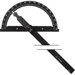 PROMAT Winkelmesser Gradbogen-Ø 200mm Schenkellänge 300 mm mattverchromter Skala