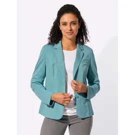 Inspirationen Jerseyblazer INSPIRATIONEN "Jersey-Blazer", Damen, Gr. 36, ozean, 58% Viskose, 36% Polyamid, 6% Elasthan, Blazer