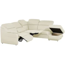 HIMOLLA Eckcouch Leder 2-Sitzer Creme