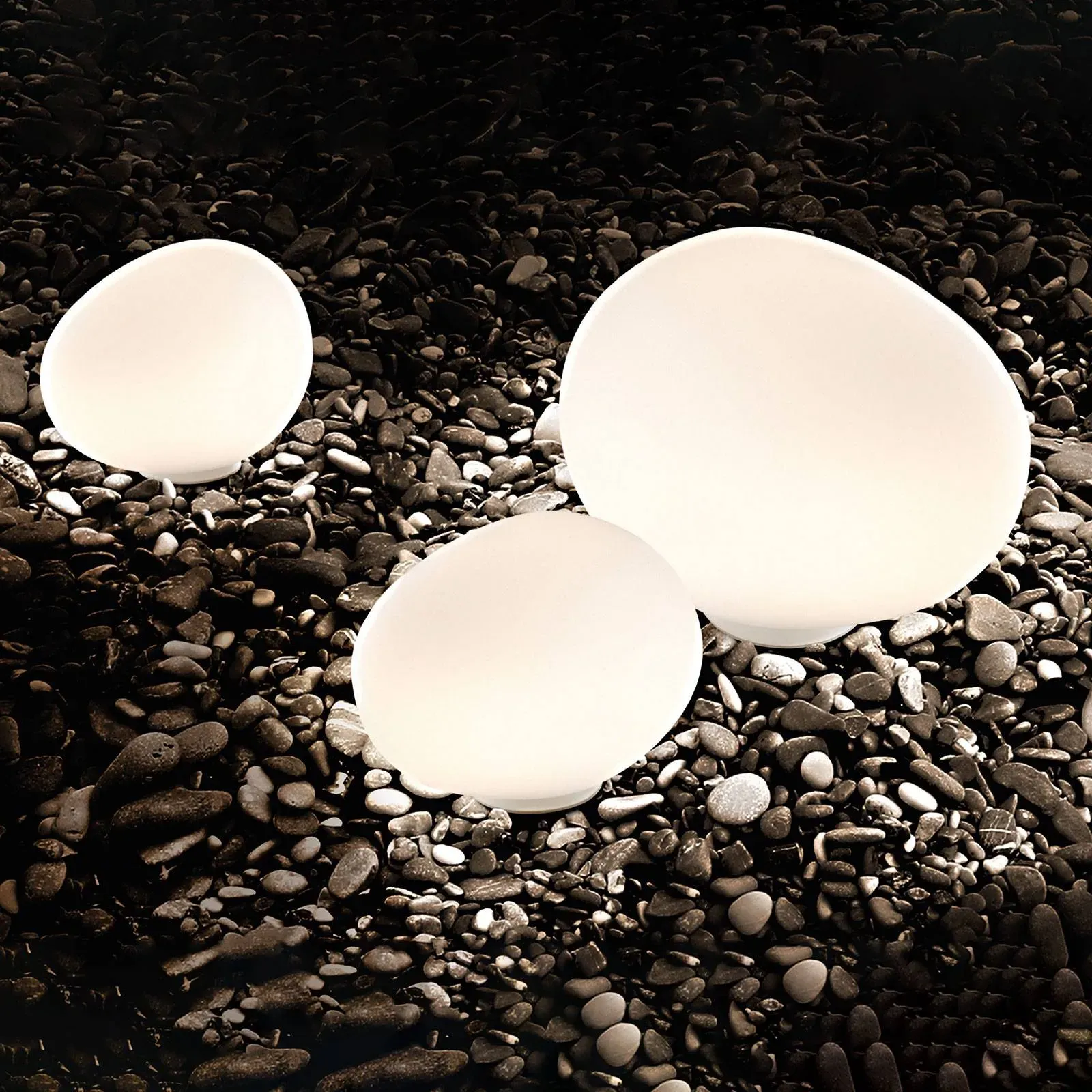 Foscarini Gregg outdoor grande Außen-Dekoleuchte, weiß / opal, Kunststoff, Design - 47 cm - 40 cm - 40 cm