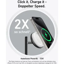 Anker MagGo Wireless Charging Station (3-in-1, Stand) schwarz