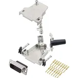 Encitech D45ZF15-DBCP15-K 6355-0049-02 D-SUB Stiftleisten-Set 45° Polzahl: 15 Crimpen 1St.