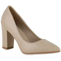 VAN HILL Damen Spitze Pumps in Beige